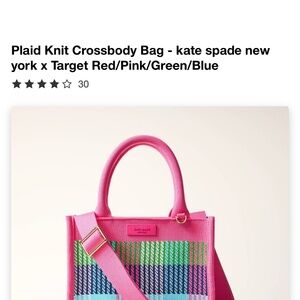 Kate Spade for Target Plaid Knit Crossbody Bag